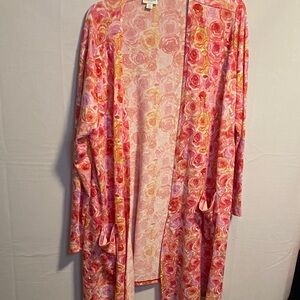 LuLaRoe Floral Pink Kimono